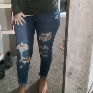 Judy Blue Lace Ripped Jeans